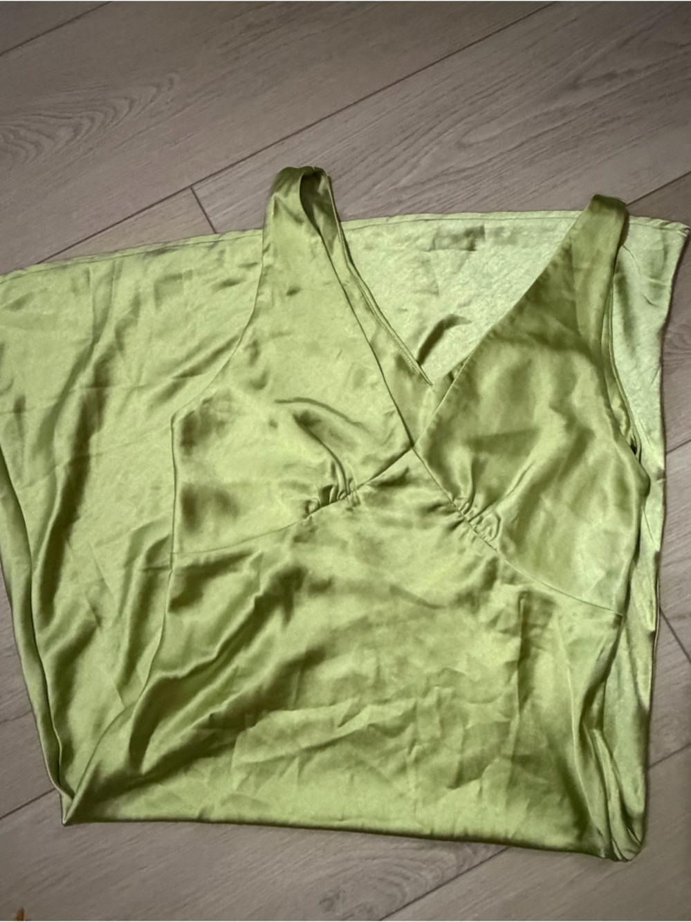 Princess Polly Lime Green Satin Midi Dress